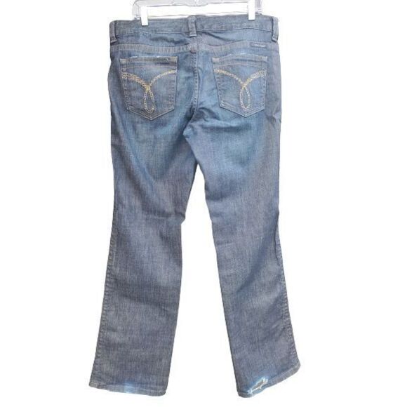 Womens Calvin Klein Dark Wash Lean Boot Cut Jeans Size 32/14. - Picture 2 of 11